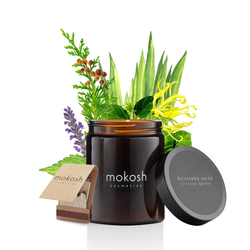 MOKOSH Roślinna świeca sojowa Orientalny ogród (180g)