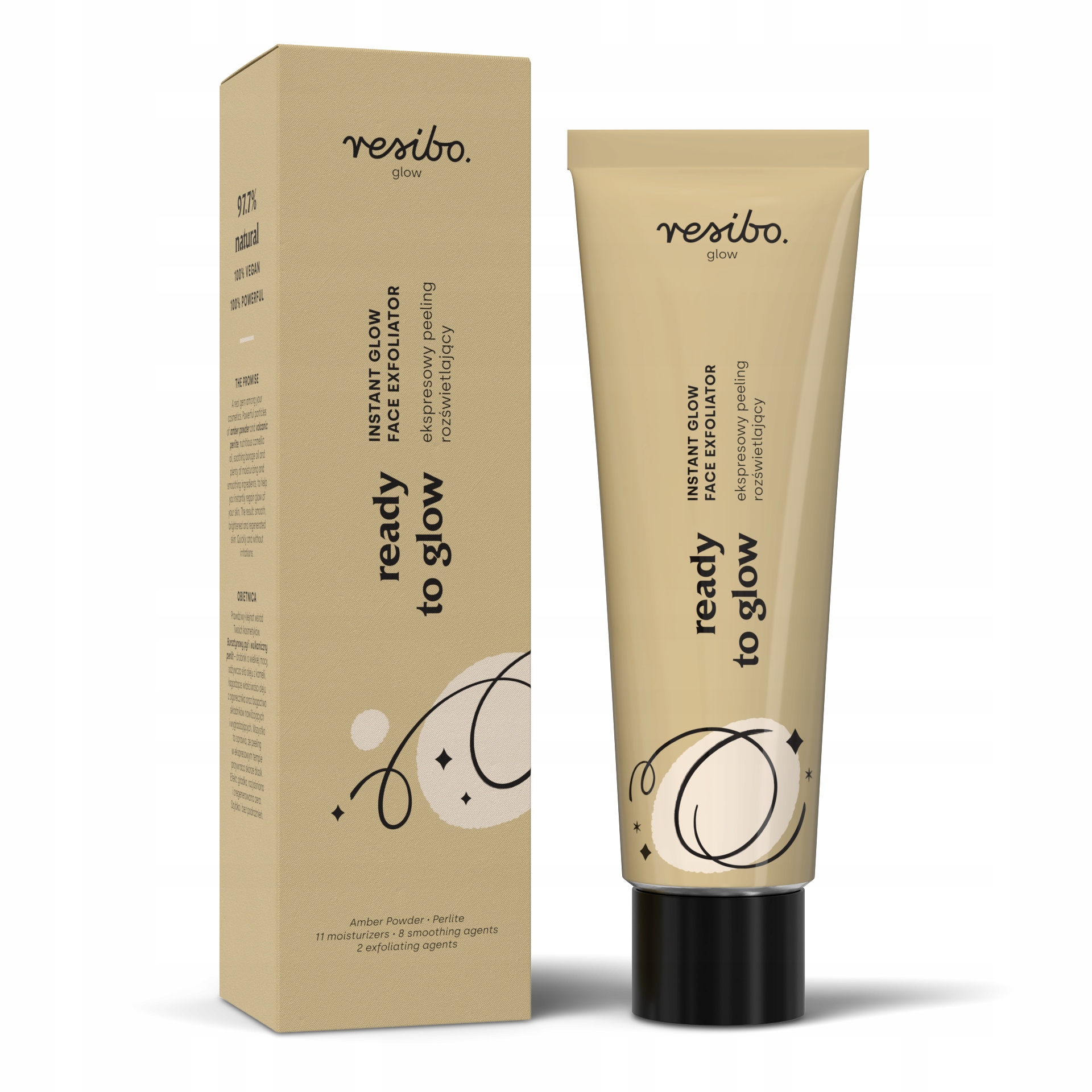 RESIBO Ready to Glow Ekspresowy peeling rozświetlający 50g