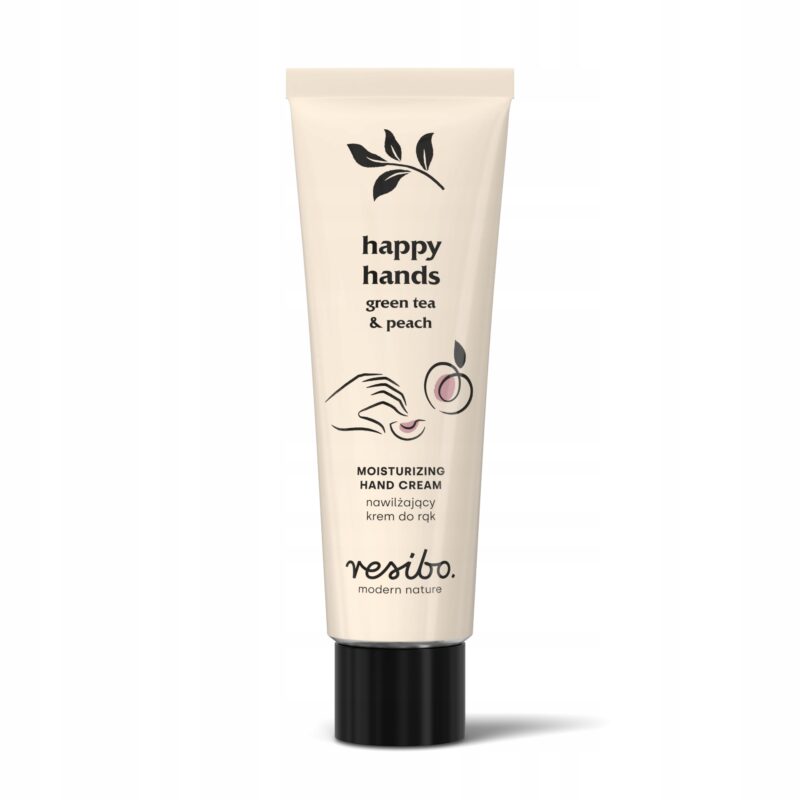 RESIBO Krem do rąk HAPPY HANDS green tea&peach 50ml