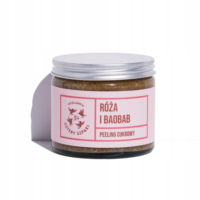 PEELING CUKROWY RÓŻA I BAOBAB 250ml