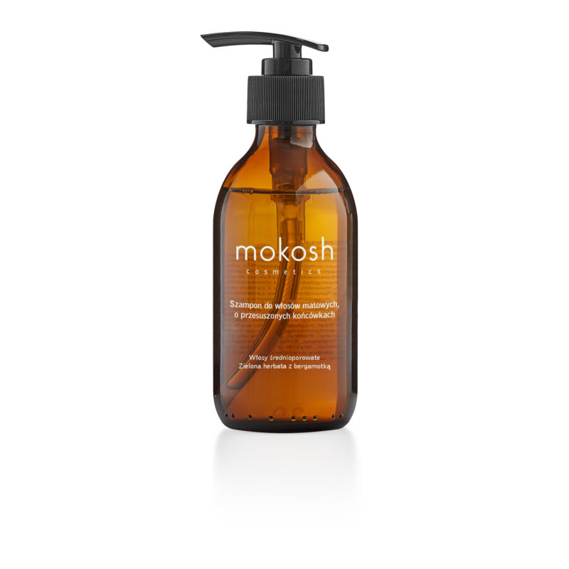 MOKOSH Szampon do włosów matowych, o przesuszonych końcówkach – ZIELONA HERBATA Z BERGAMOTKĄ 200ml