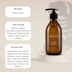 MOKOSH Nawilżający żel do mycia ciała „Melon z ogórkiem” 300ml