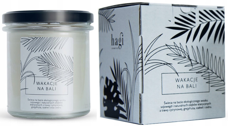 HAGI Świeca zapachowa sojowa Wakacje na Bali MINI