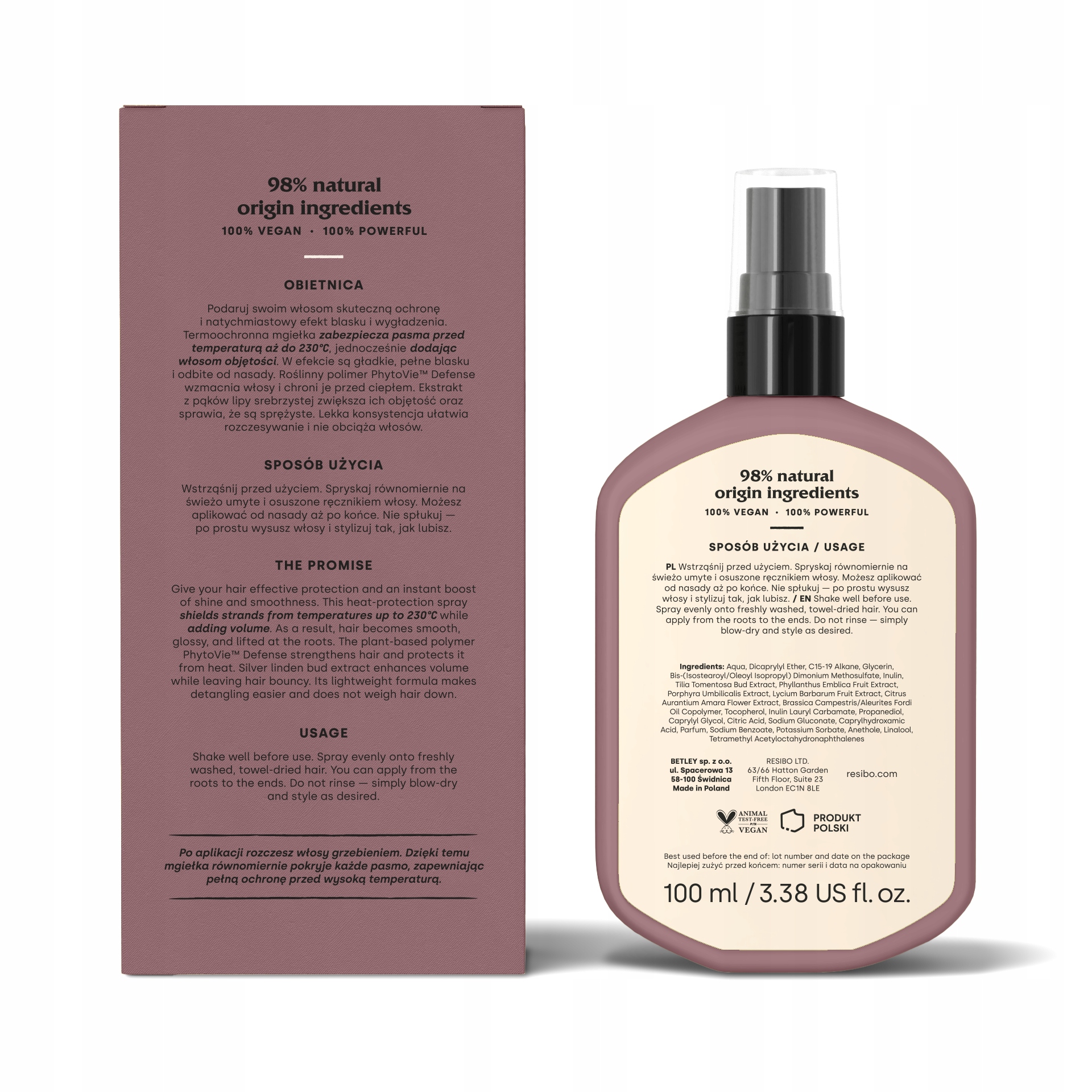 Resibo Hair Power Termoochronna mgiełka nadająca włosom objętość 100 ml