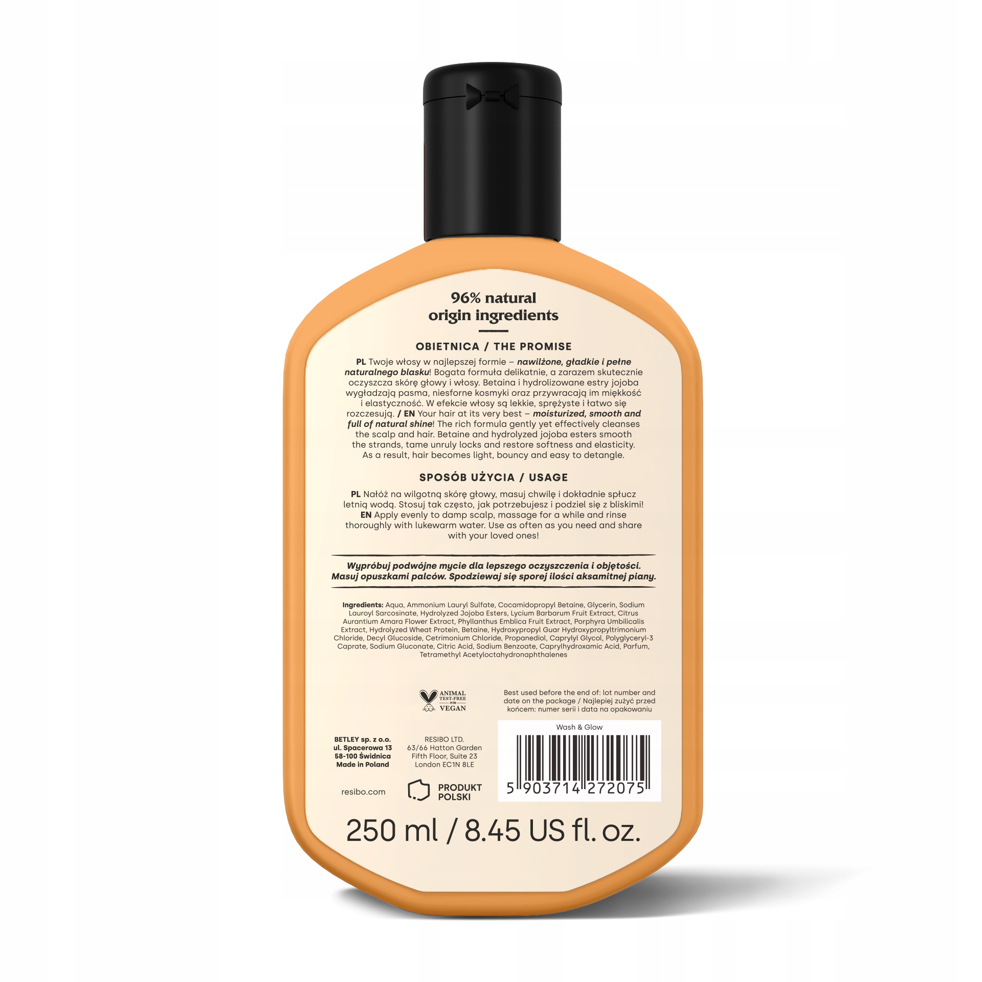 Resibo Wash & Glow Szampon ultranawilżający 250 ml