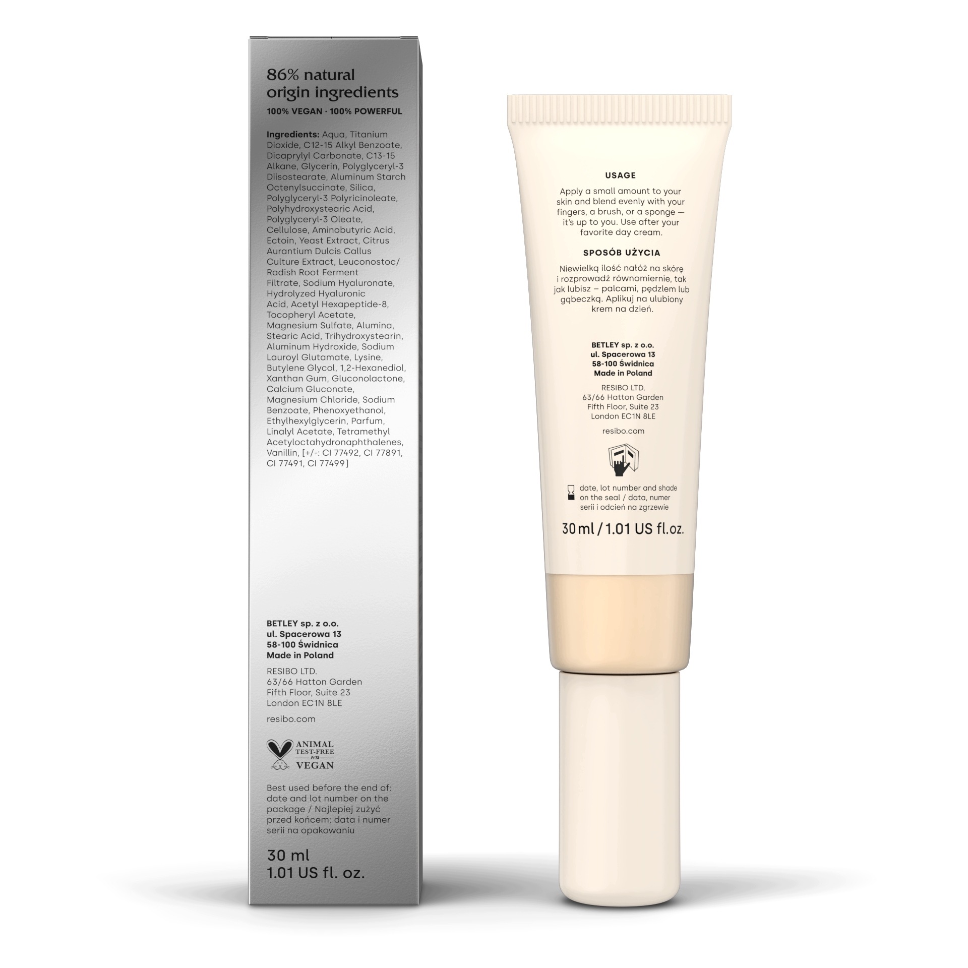 RESIBO The Future krem CC SPF 30 Vanilla 30 ml